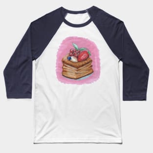 Yummy Pancakes with Berries Baseball T-Shirt